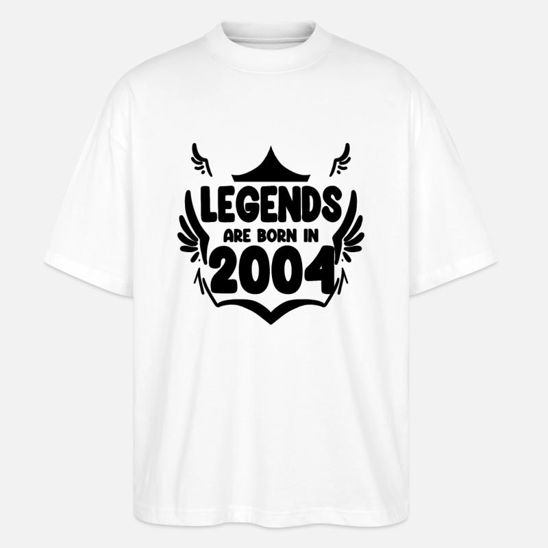 2004 - Né en 2004 - T-shirt bio Blaster 2.0 coupe oversize Stanley/Stella Unisexe - blanc