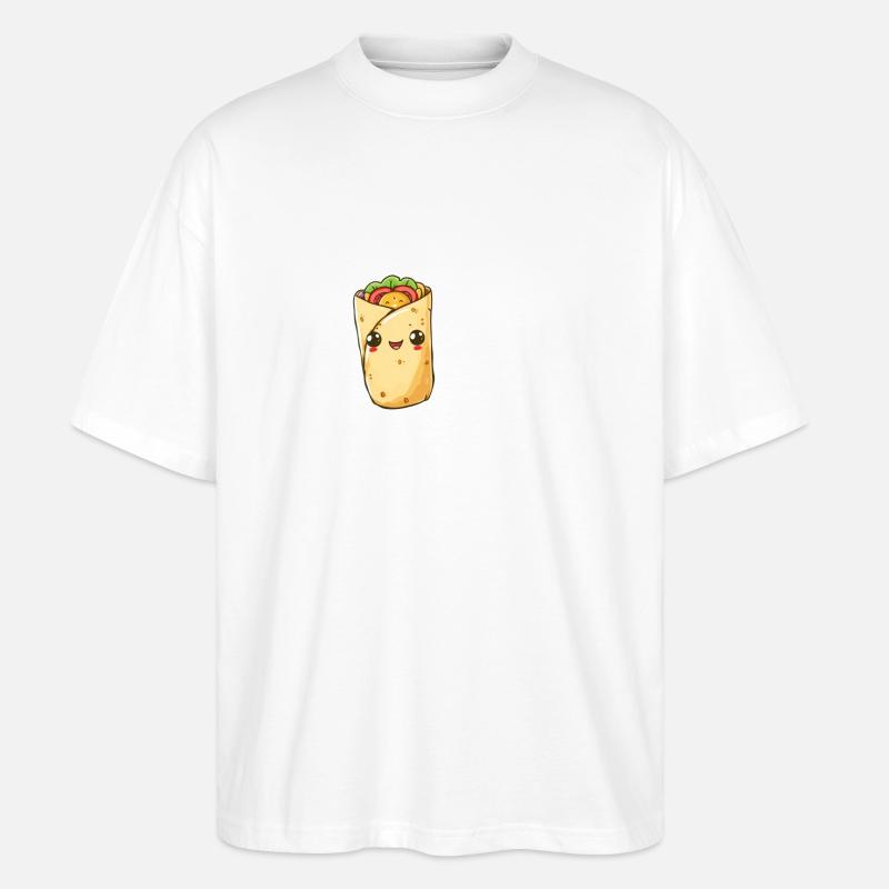 Appetitlicher Wrap Kebab Cartoon - Stanley/Stella Oversized Unisex Bio T-Shirt Blaster 2.0 - Weiß