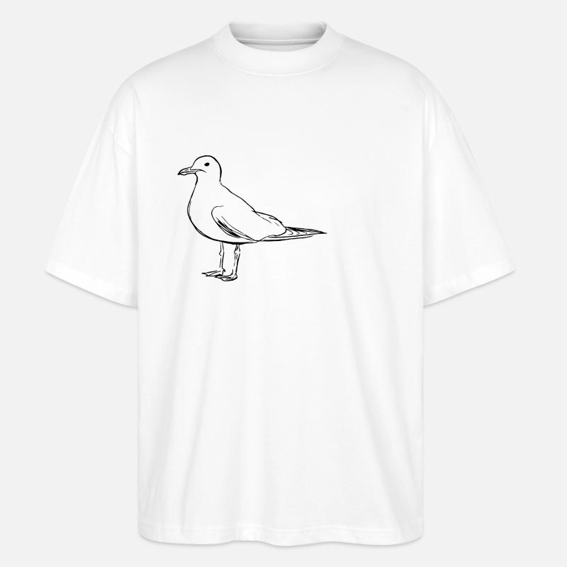 Möwe - Stanley/Stella Oversized Unisex Bio T-Shirt Blaster 2.0 - Weiß