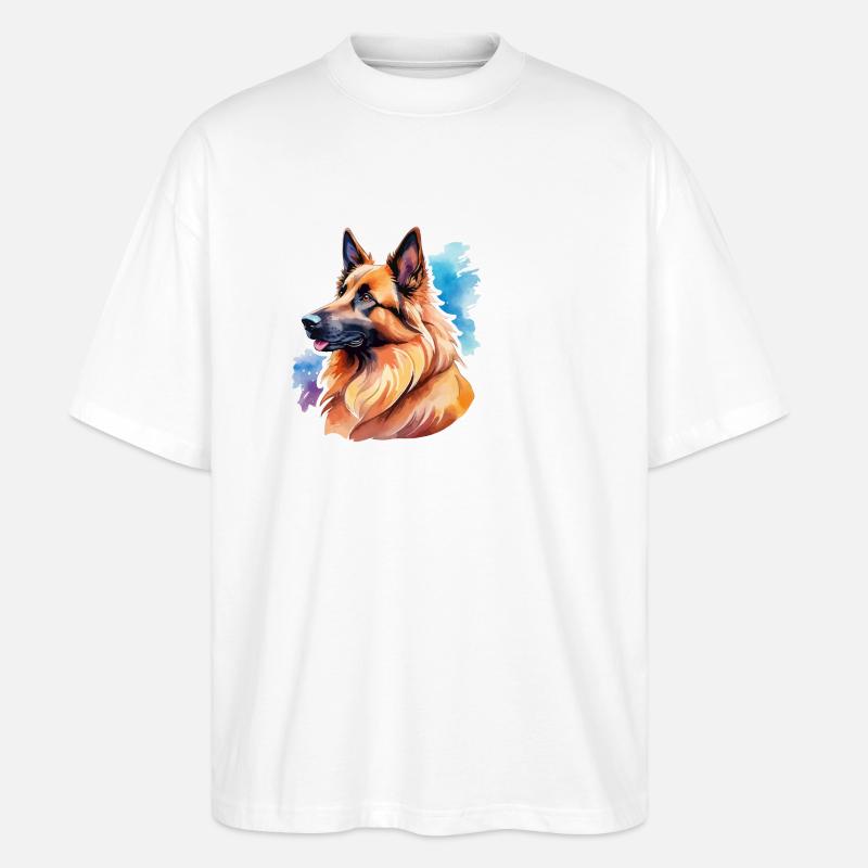 Berger Belge Aquarelle - T-shirt bio Blaster 2.0 coupe oversize Stanley/Stella Unisexe - blanc