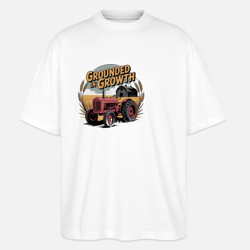 Grounded in Growth - Stanley/Stella Oversized Unisex Bio T-Shirt Blaster 2.0 - Weiß
