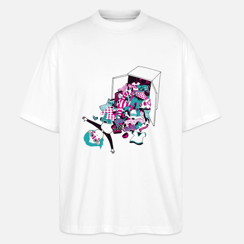 Überfluss - Stanley/Stella Oversized Unisex Bio T-Shirt Blaster 2.0 - Weiß