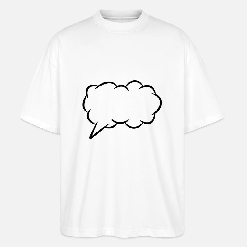 Speech bubble thought bubble - Stanley/Stella Oversized Unisex Organic T-shirt Blaster 2.0 - white