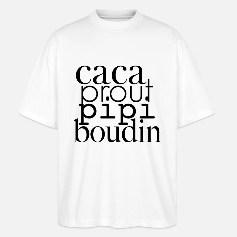 CACA prout Spule Pee - Stanley/Stella Oversized Unisex Bio T-Shirt Blaster 2.0 - Weiß