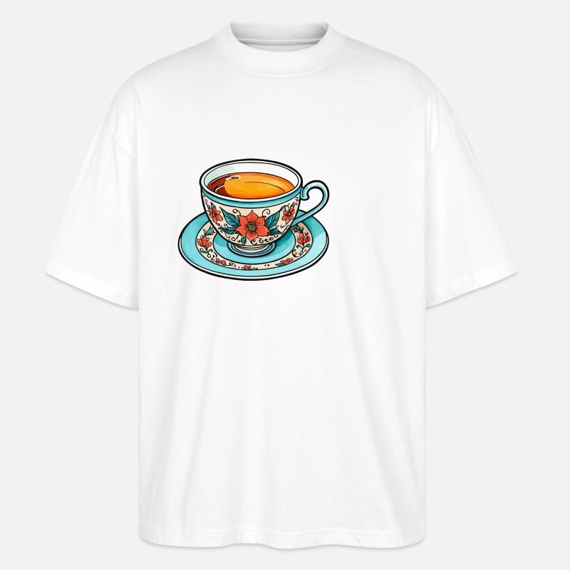 Teetasse Neo Traditional - Stanley/Stella Oversized Unisex Bio T-Shirt Blaster 2.0 - Weiß
