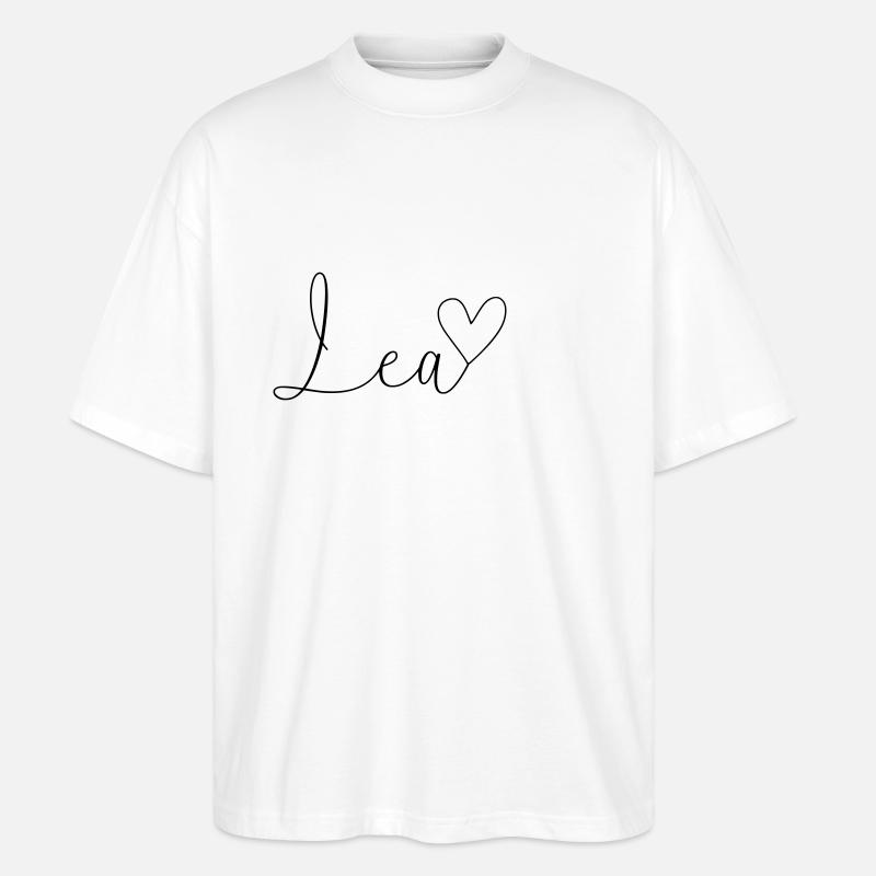 Lea Name Vorname Mädchen - Stanley/Stella Oversized Unisex Bio T-Shirt Blaster 2.0 - Weiß