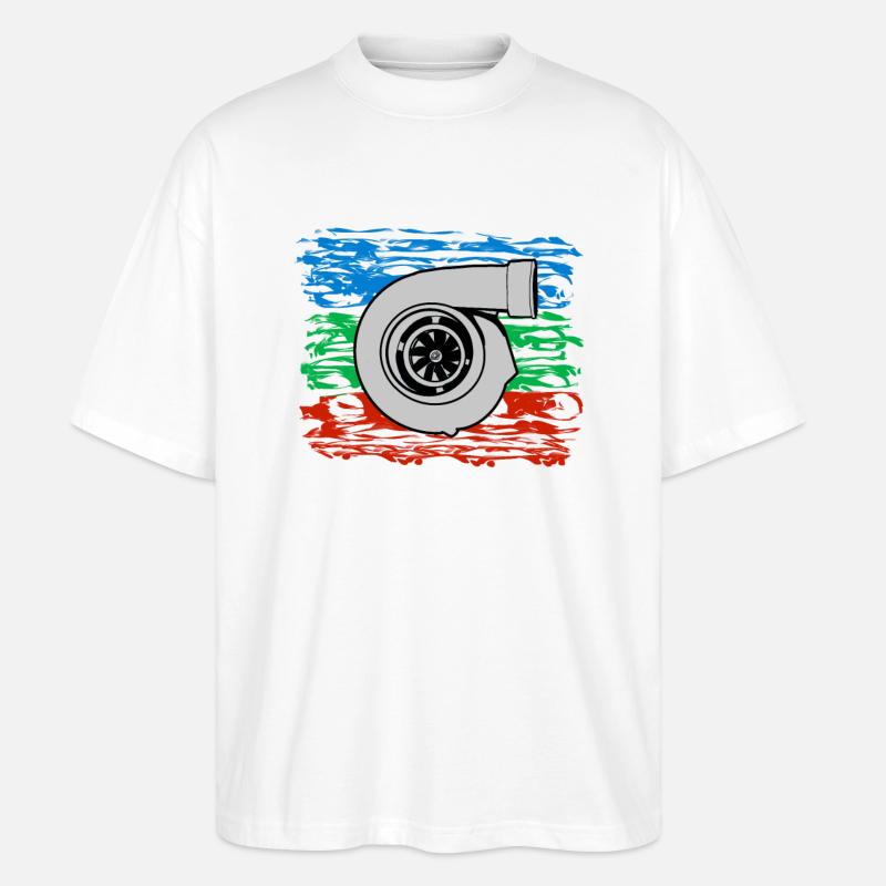 Turbolader - Stanley/Stella Oversized Unisex Bio T-Shirt Blaster 2.0 - Weiß