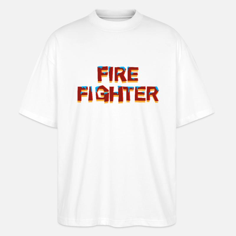 Pompiers - T-shirt bio Blaster 2.0 coupe oversize Stanley/Stella Unisexe - blanc
