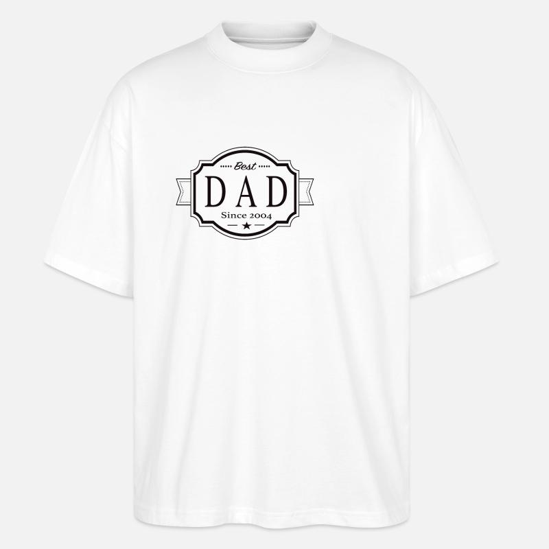 Bester Papa seit 2004 - Stanley/Stella Oversized Unisex Bio T-Shirt Blaster 2.0 - Weiß