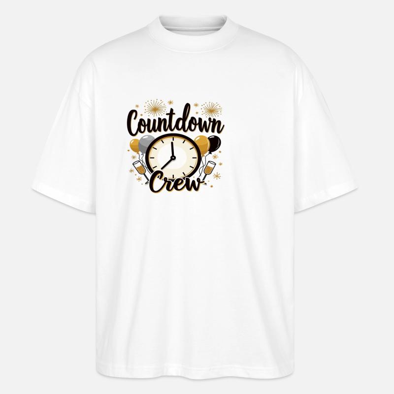 Équipe du compte à rebours - T-shirt bio Blaster 2.0 coupe oversize Stanley/Stella Unisexe - blanc