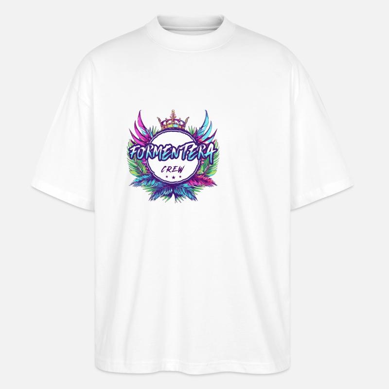 Formentera Crew Bunt - Stanley/Stella Oversized Unisex Bio T-Shirt Blaster 2.0 - Weiß