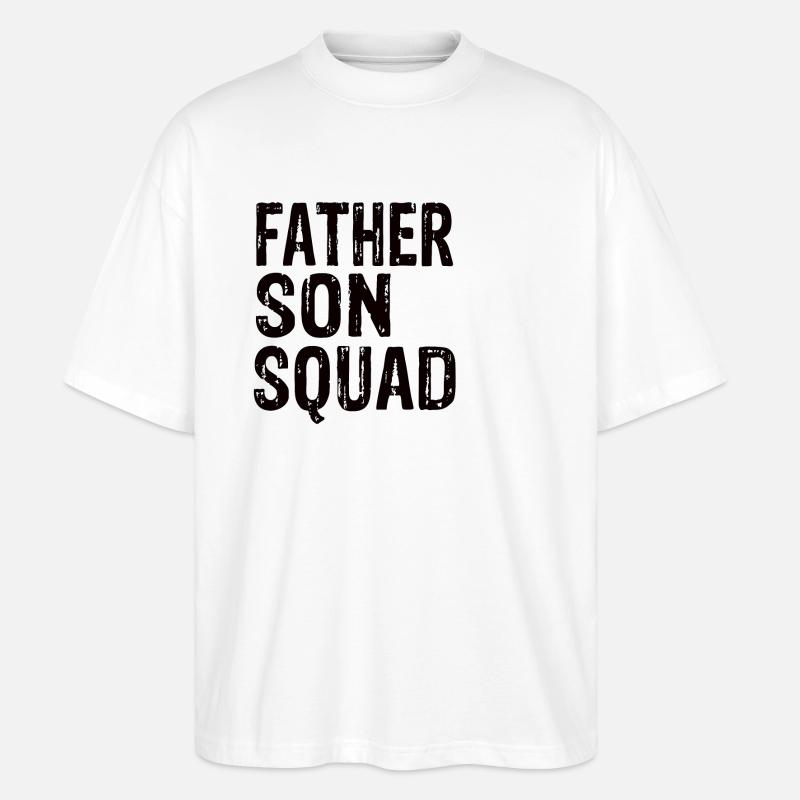 Father Son Squad - Stanley/Stella Oversized Unisex Bio T-Shirt Blaster 2.0 - Weiß