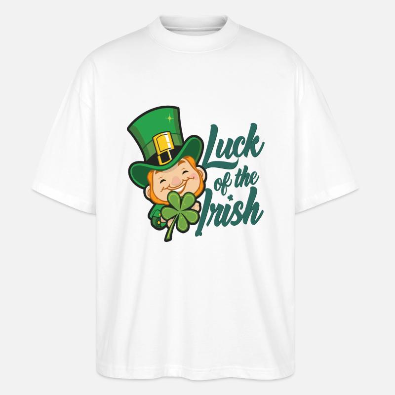 Leprechaun Leprechaun Saint-Patrick Irlande - T-shirt bio Blaster 2.0 coupe oversize Stanley/Stella Unisexe - blanc