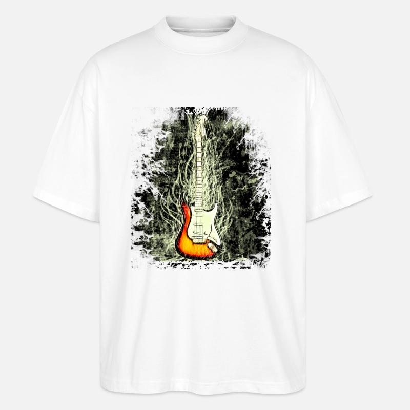 guitar - Stanley/Stella Oversized Unisex Bio T-Shirt Blaster 2.0 - Weiß