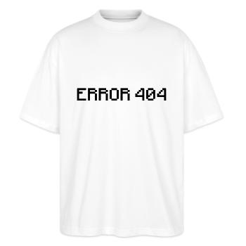 Error 404 - Stanley/Stella Oversized Unisex Organic T-shirt Blaster 2.0 - white - Front - Alina (178cm) & Michal (187cm)