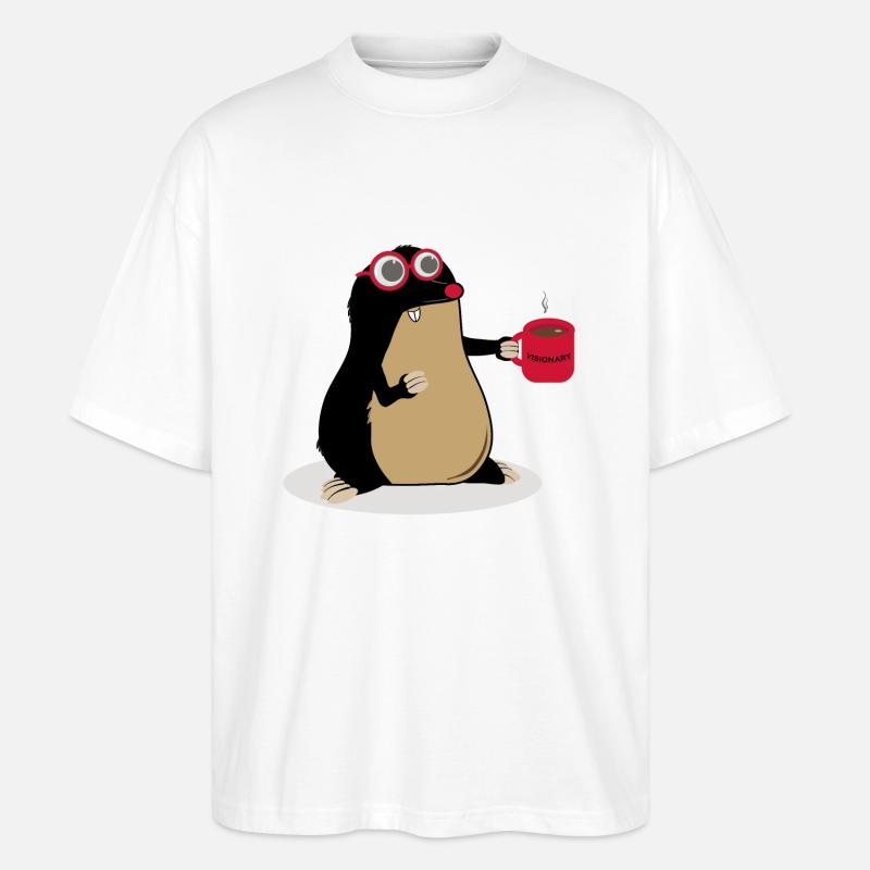 Visionary - Visionär - Stanley/Stella Oversized Unisex Bio T-Shirt Blaster 2.0 - Weiß