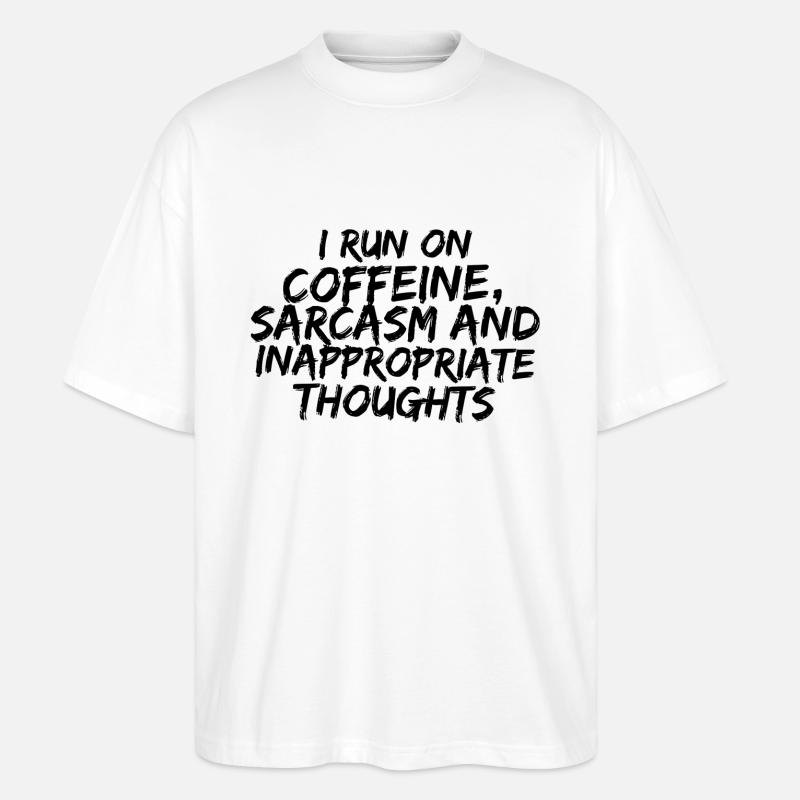 COFFEINE SARCASM - T-shirt bio Blaster 2.0 coupe oversize Stanley/Stella Unisexe - blanc