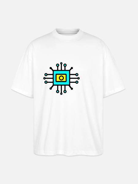 Chip Digital Computer Sensor - Stanley/Stella Oversized Unisex Organic T-shirt Blaster 2.0 - white