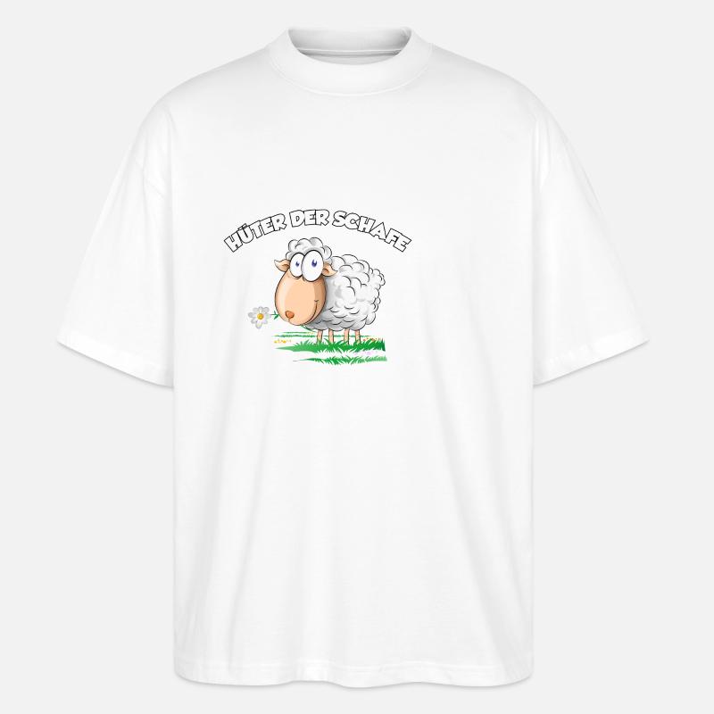 Hüter der Schafe - Stanley/Stella Oversized Unisex Bio T-Shirt Blaster 2.0 - Weiß