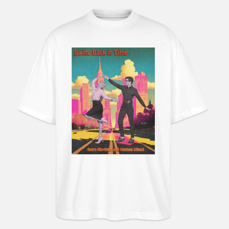 Retro-Dance-Vibes - Stanley/Stella Oversized Unisex Bio T-Shirt Blaster 2.0 - Weiß