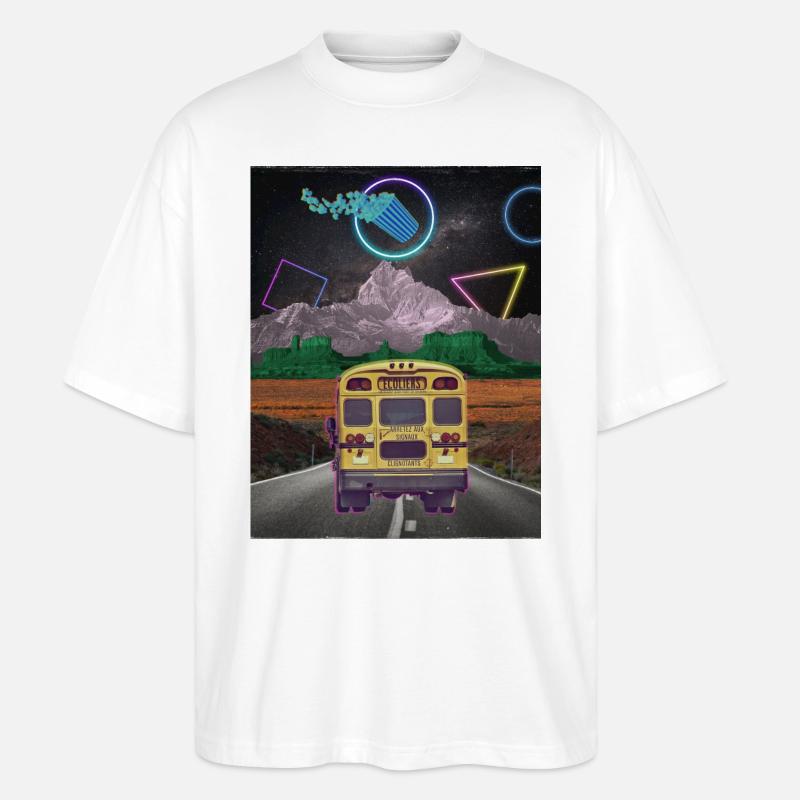 Bus-Collage-Poster - Stanley/Stella Oversized Unisex Bio T-Shirt Blaster 2.0 - Weiß