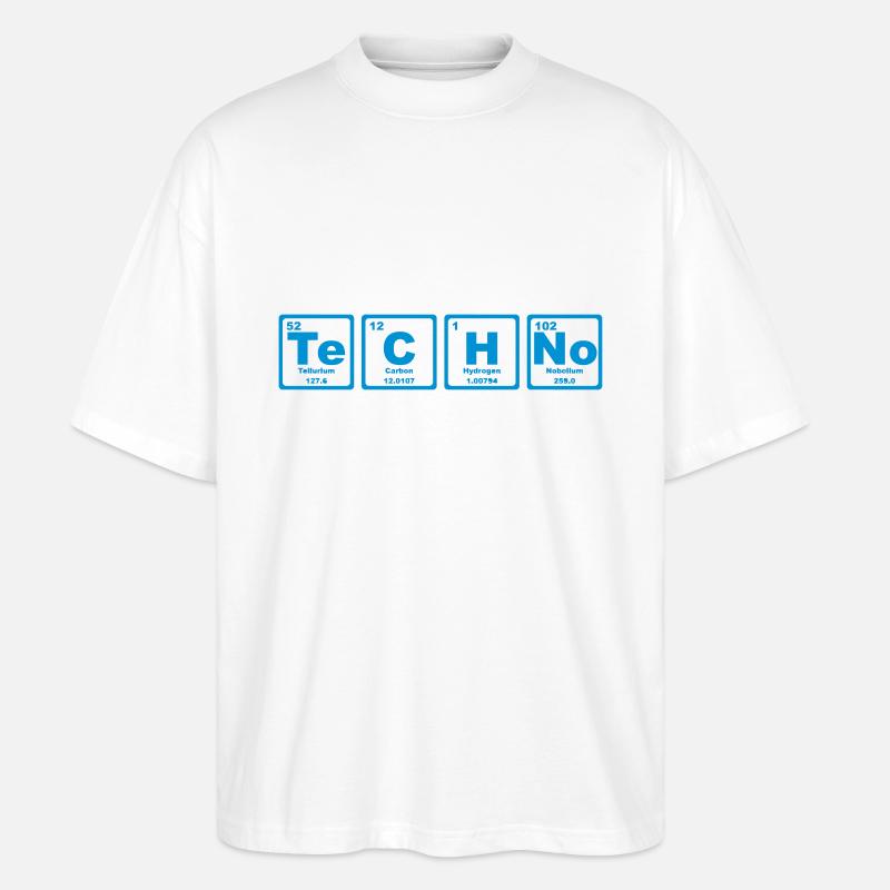 TECHNO PERIODENSYSTEM - Stanley/Stella Oversized Unisex Bio T-Shirt Blaster 2.0 - Weiß