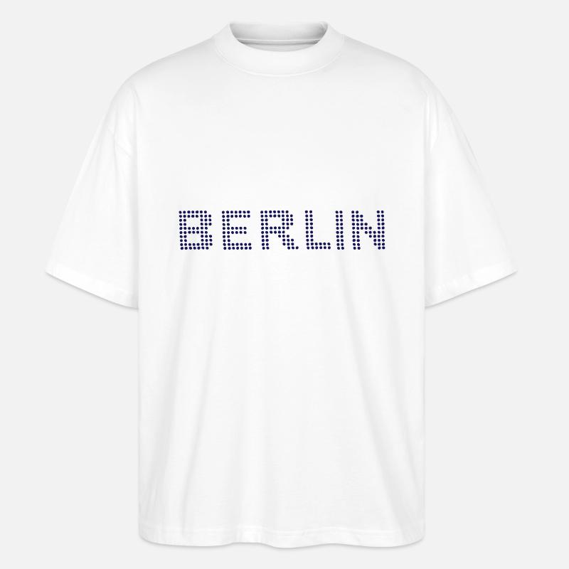 BERLIN Punktschrift - Stanley/Stella Oversized Unisex Bio T-Shirt Blaster 2.0 - Weiß
