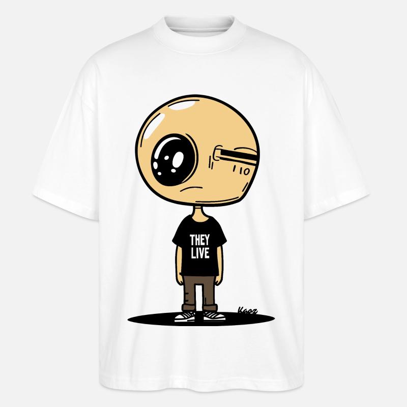 Animierter Zombie-Junge - Stanley/Stella Oversized Unisex Bio T-Shirt Blaster 2.0 - Weiß