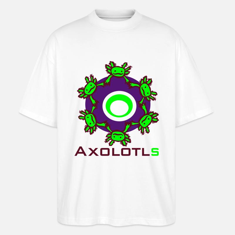Axolotls - Stanley/Stella Oversized Unisex Bio T-Shirt Blaster 2.0 - Weiß