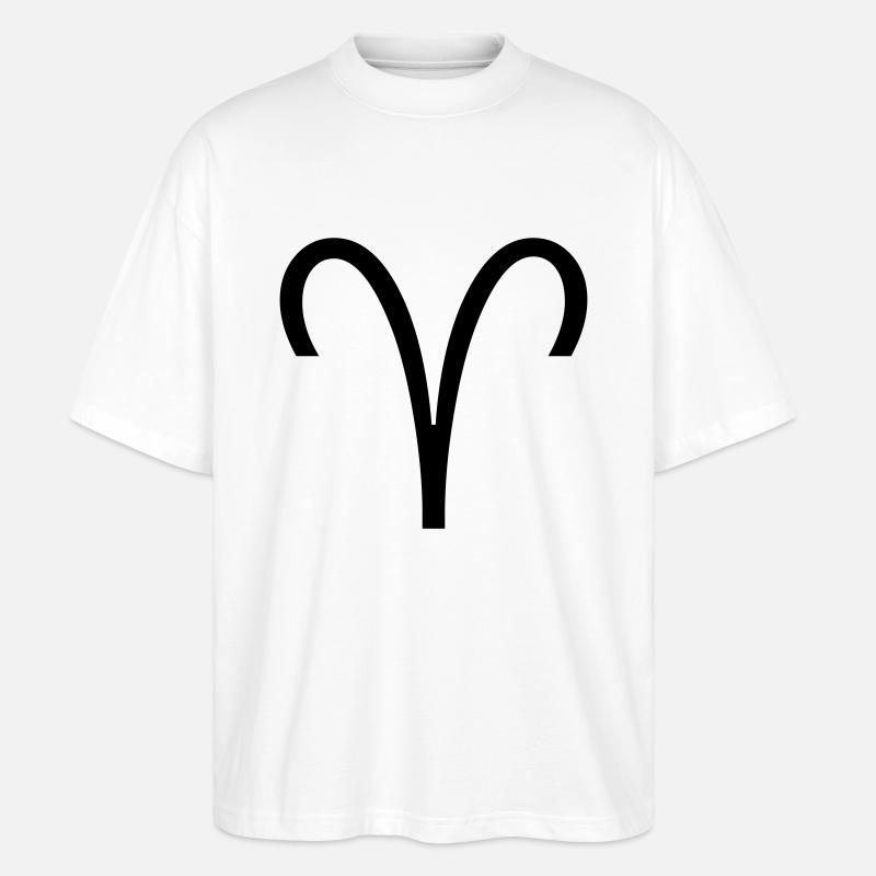 Sternzeichen: Widder - Stanley/Stella Oversized Unisex Bio T-Shirt Blaster 2.0 - Weiß
