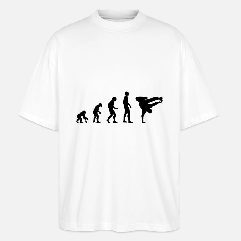 Breakdance Evolution Silhouette - T-shirt bio Blaster 2.0 coupe oversize Stanley/Stella Unisexe - blanc