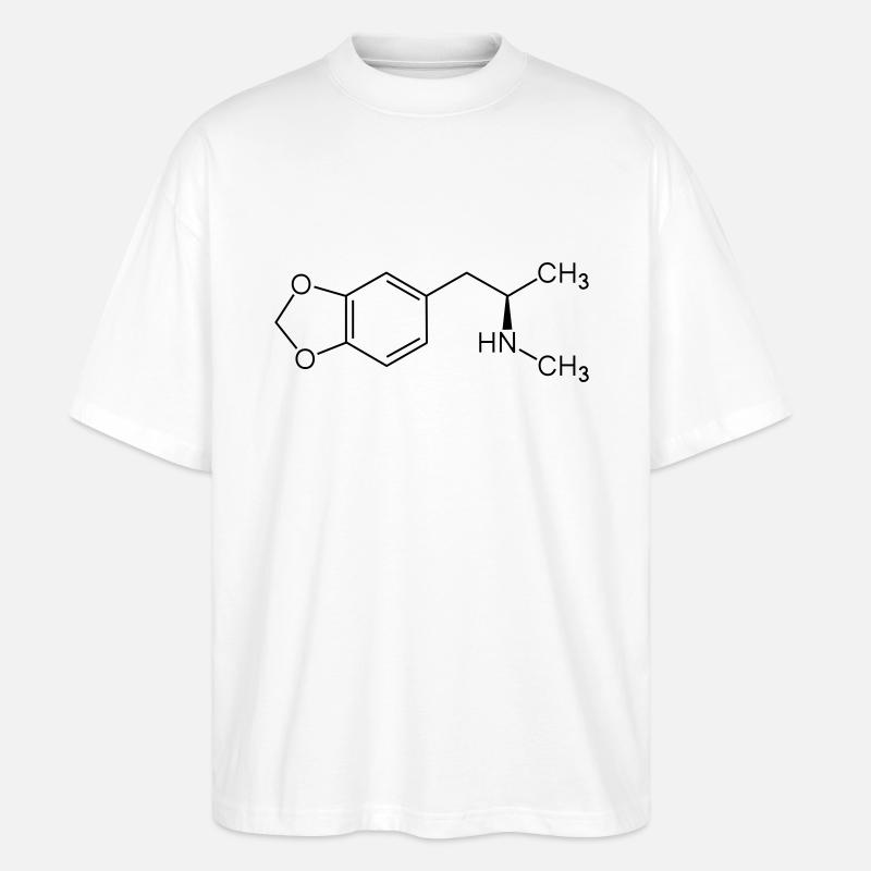 MDMA Molecule - Stanley/Stella Oversized Unisex Organic T-shirt Blaster 2.0 - white