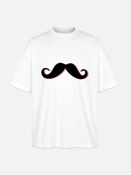 Funky Mustache - Stanley/Stella Oversized Unisex Organic T-shirt Blaster 2.0 - white