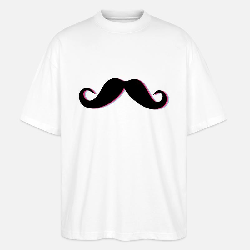 Funky Mustache - T-shirt bio Blaster 2.0 coupe oversize Stanley/Stella Unisexe - blanc