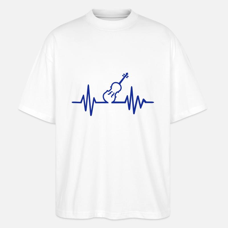 Geige - Stanley/Stella Oversized Unisex Bio T-Shirt Blaster 2.0 - Weiß