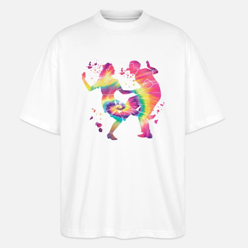 Dancing Swing 60s Boogie Woogie - Stanley/Stella Oversized Unisex Organic T-shirt Blaster 2.0 - white