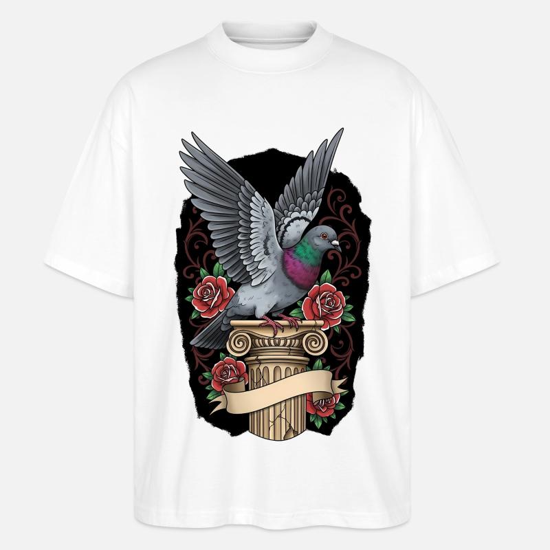 Taubenzüchter Geschenk Taubenflüsterer Süß - Stanley/Stella Oversized Unisex Bio T-Shirt Blaster 2.0 - Weiß