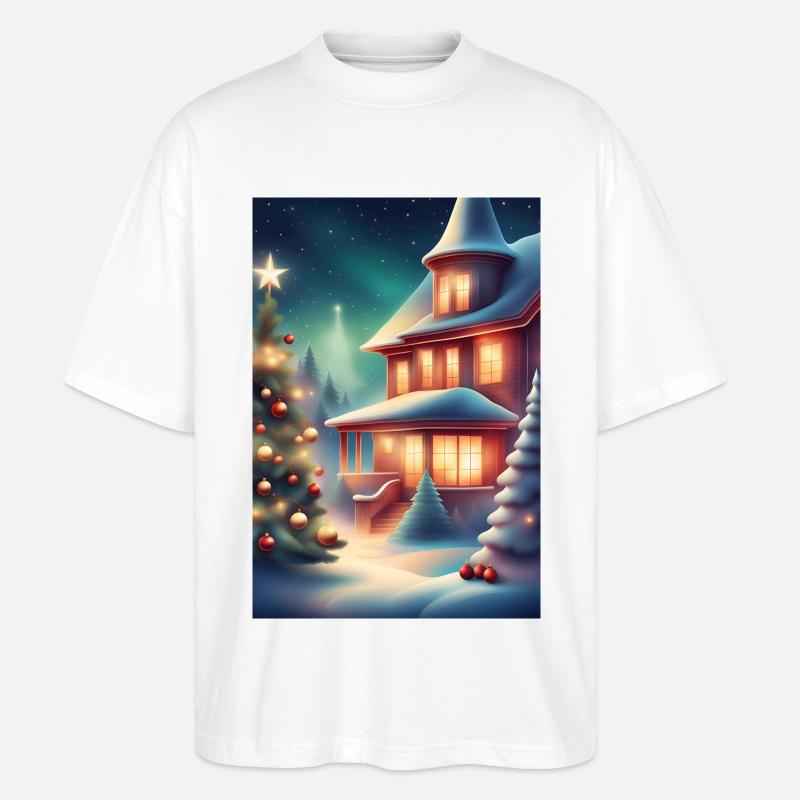 Merveilleuse période de Noël - T-shirt bio Blaster 2.0 coupe oversize Stanley/Stella Unisexe - blanc