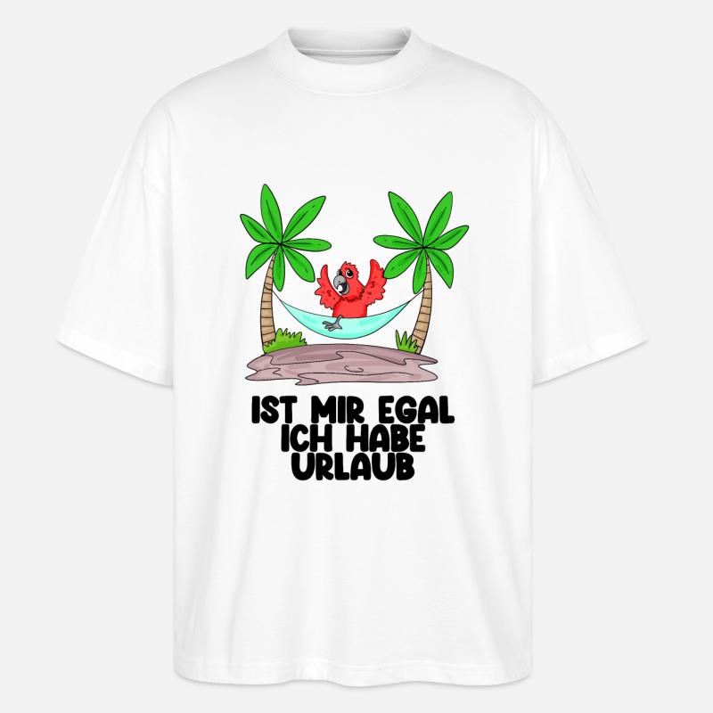 Urlaub - Stanley/Stella Oversized Unisex Bio T-Shirt Blaster 2.0 - Weiß