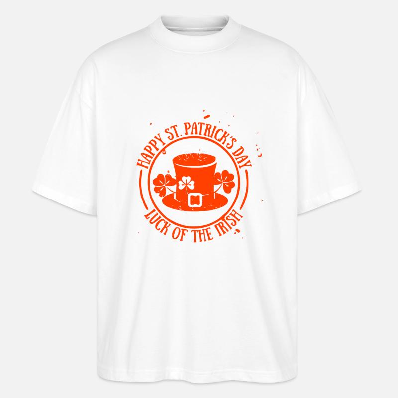 Joyeuse Saint Patrick - T-shirt bio Blaster 2.0 coupe oversize Stanley/Stella Unisexe - blanc