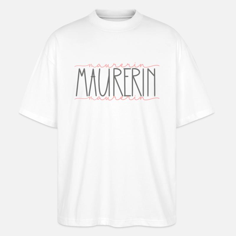 Maurerin Geschenk Handwerkerin Beruf - Stanley/Stella Oversized Unisex Bio T-Shirt Blaster 2.0 - Weiß