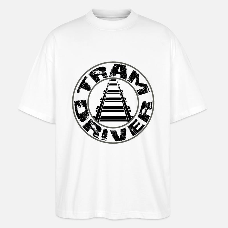 Logo Tram Driver Round - T-shirt bio Blaster 2.0 coupe oversize Stanley/Stella Unisexe - blanc