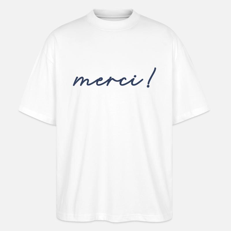 MERCI - Stanley/Stella Oversized Unisex Bio T-Shirt Blaster 2.0 - Weiß