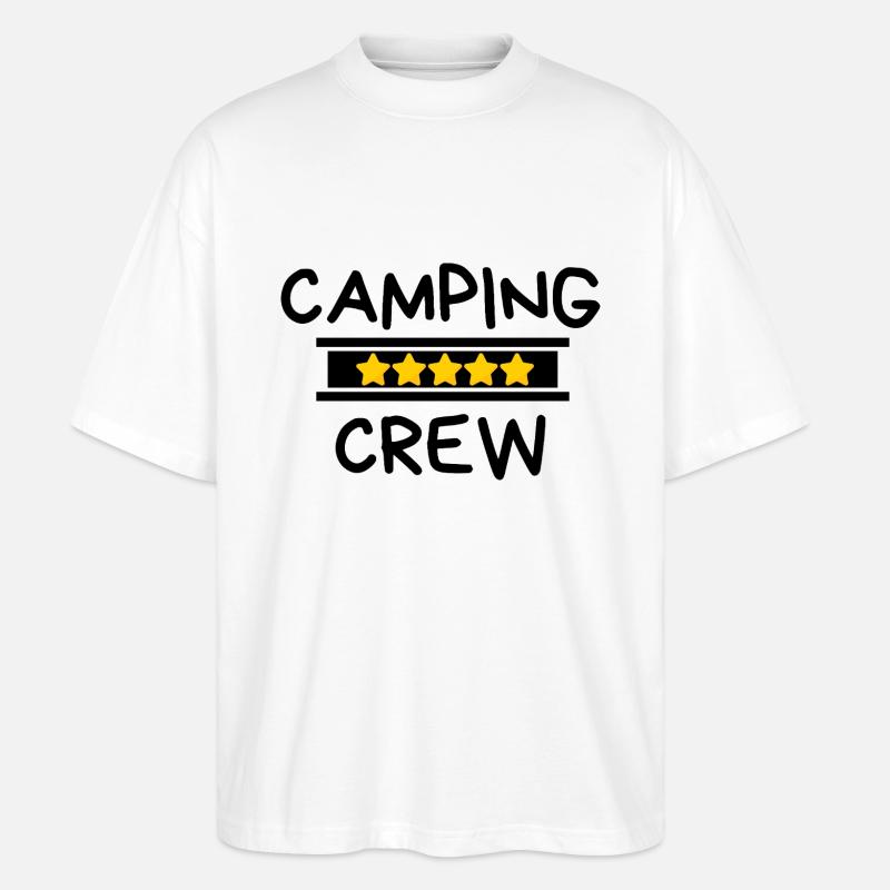 Camping Crew - Stanley/Stella Oversized Unisex Bio T-Shirt Blaster 2.0 - Weiß