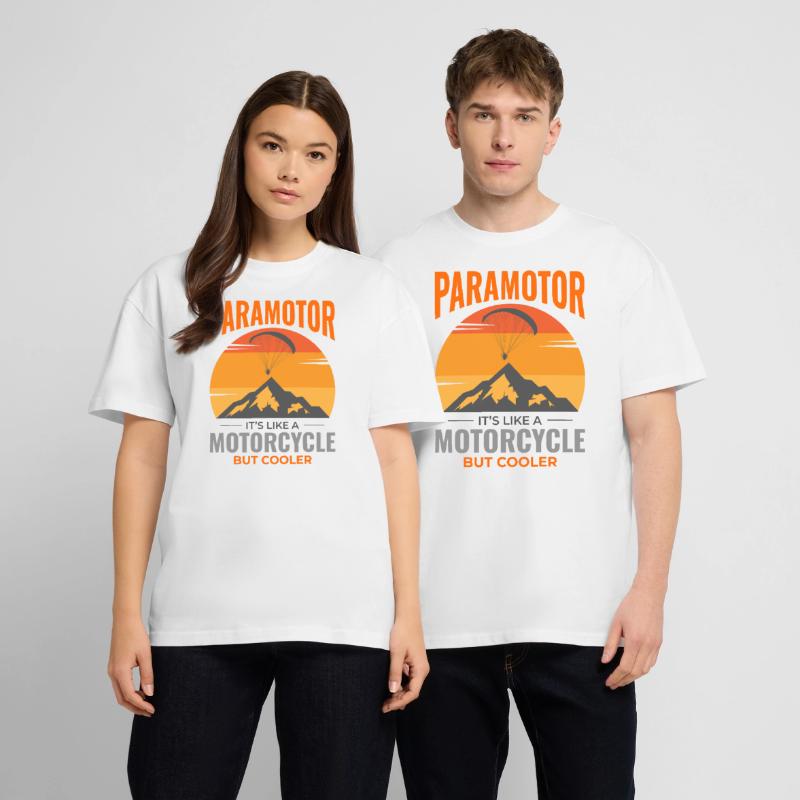 Paramotor Pilot Paramotoring Powered Paraglider Stanley/Stella Oversized Unisex Organic T-shirt Blaster 2.0
