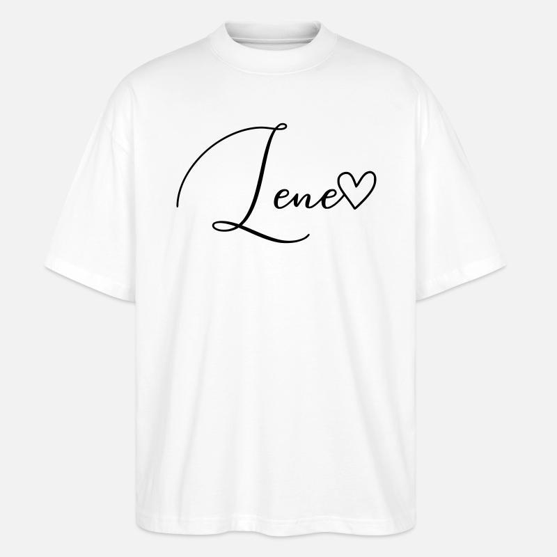 Lene Name Vorname Mädchen - Stanley/Stella Oversized Unisex Bio T-Shirt Blaster 2.0 - Weiß