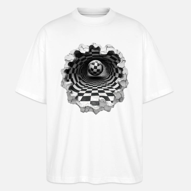 Optische Illusion - Stanley/Stella Oversized Unisex Bio T-Shirt Blaster 2.0 - Weiß