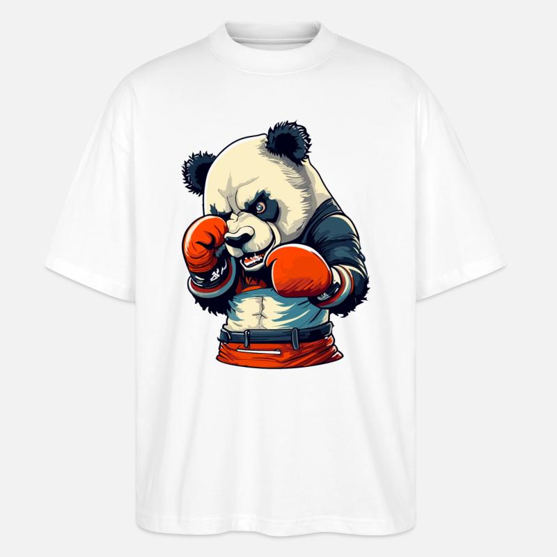 Box Panda - Stanley/Stella Oversized Unisex Bio T-Shirt Blaster 2.0 - Weiß