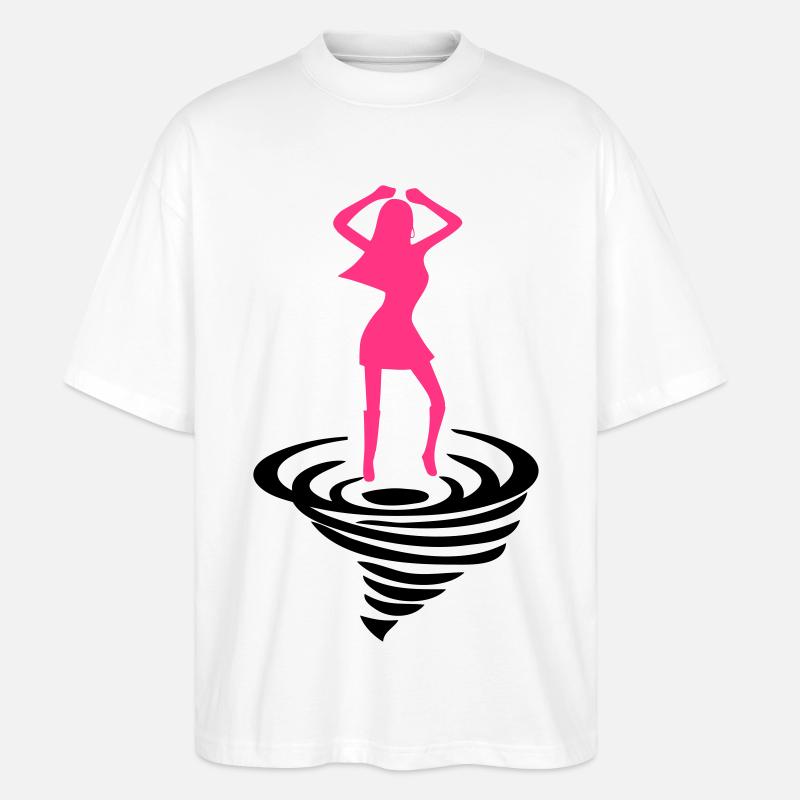 Femme danse sur tornado - T-shirt bio Blaster 2.0 coupe oversize Stanley/Stella Unisexe - blanc