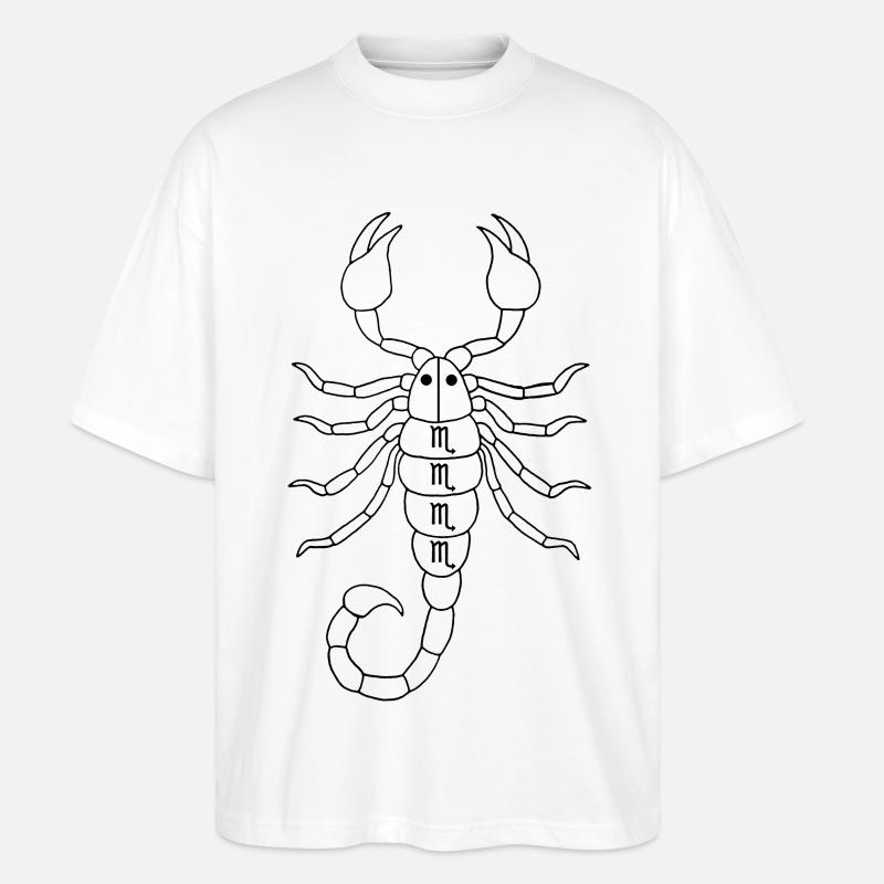 Sternzeichen: Skorpion - Stanley/Stella Oversized Unisex Bio T-Shirt Blaster 2.0 - Weiß